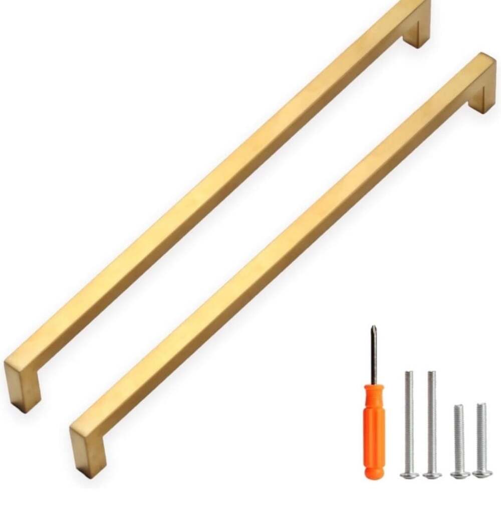 Redunest Gold Cabinet Pulls 15 Inch Brushed Brass Handles